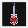 TABLEAU DECO "Guitare rock UK" - Art numérique - Décoration murale