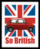 TABLEAU CADRE IMAGE "So British" - Lettres en 3D - Décoration murale